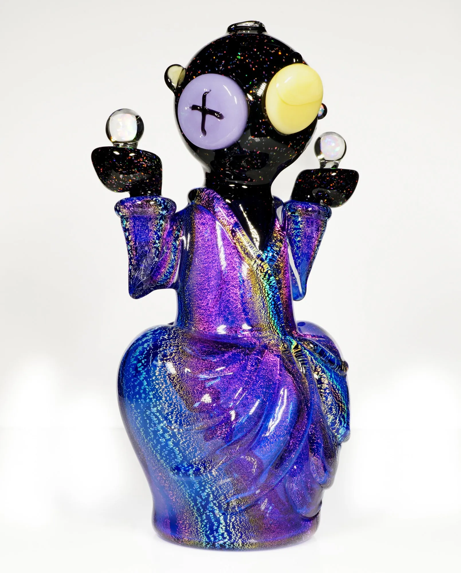 Crushed Opal and Dichro Heady Teddy Buddha
