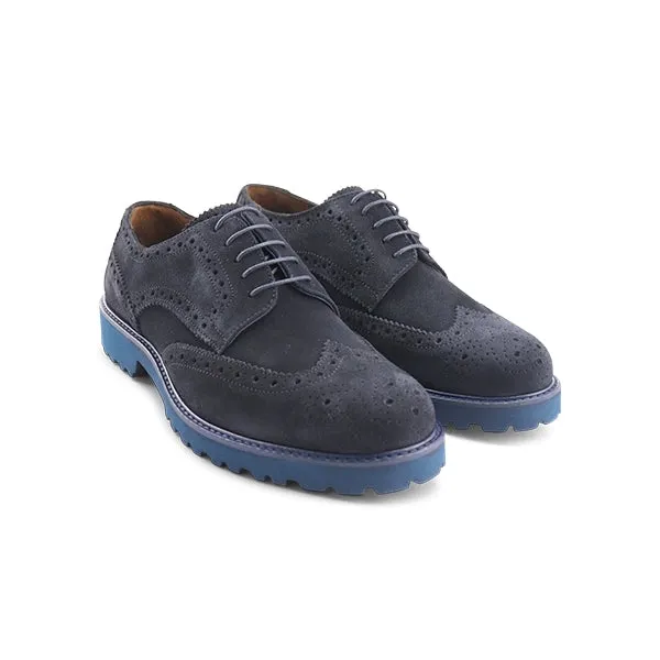 Derby in camoscio blu