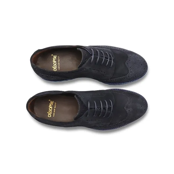 Derby in camoscio blu