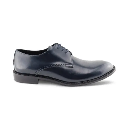 Derby in pelle abrasivata blu