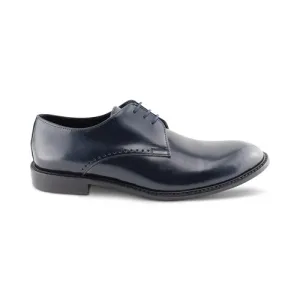 Derby in pelle abrasivata blu