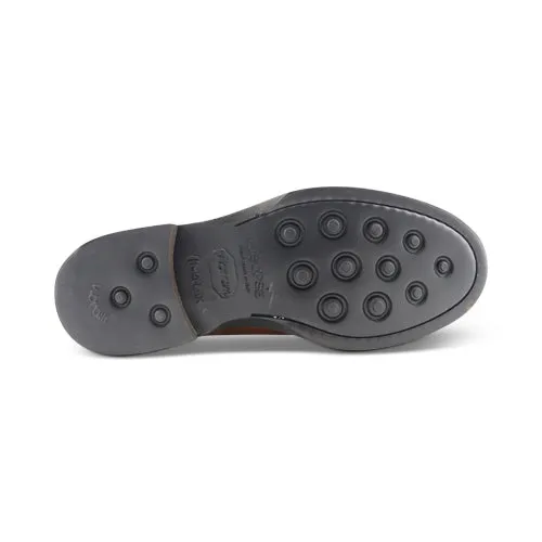 Derby in pelle color cuoio con suola vibram