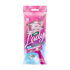 Derby Lady Platinum Shaving Razors - 5Pcs