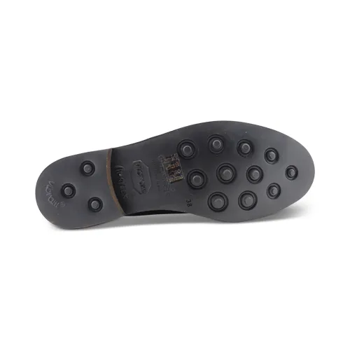 Derby nere in pelle con suola Vibram