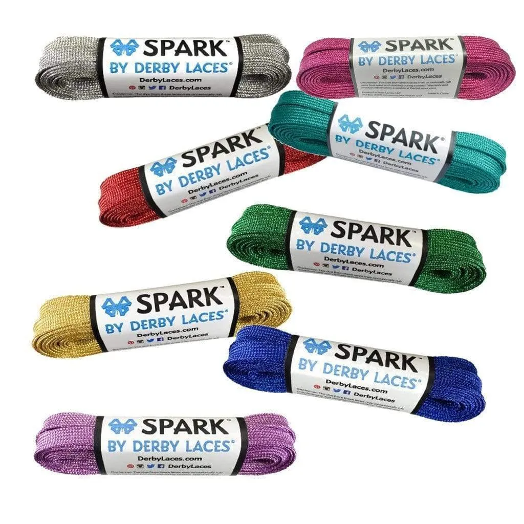 Derby Spark Glitter Laces : Assorted sizes and colours