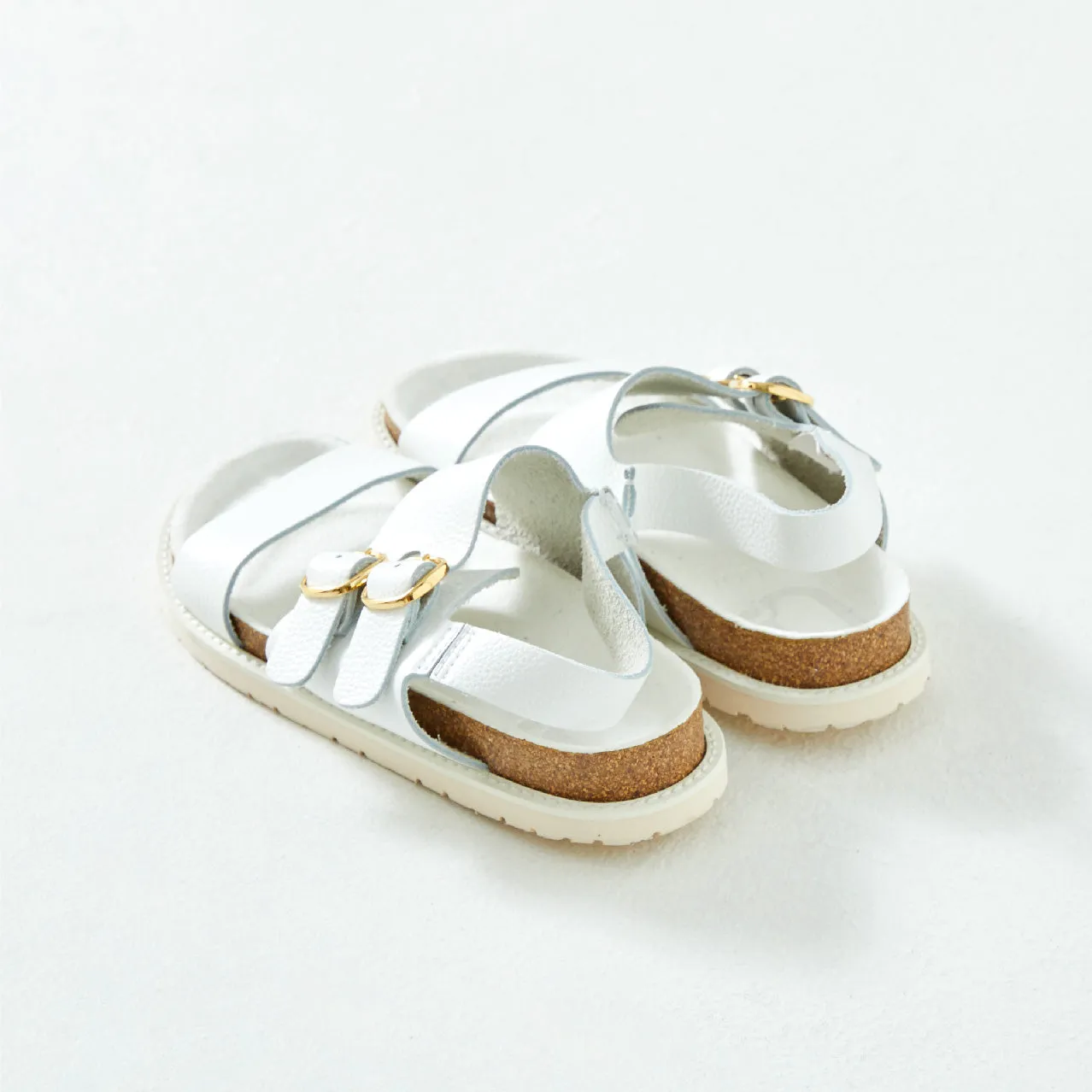 DOUBLE MONK SANDALS　ALL SHRINK WHITE