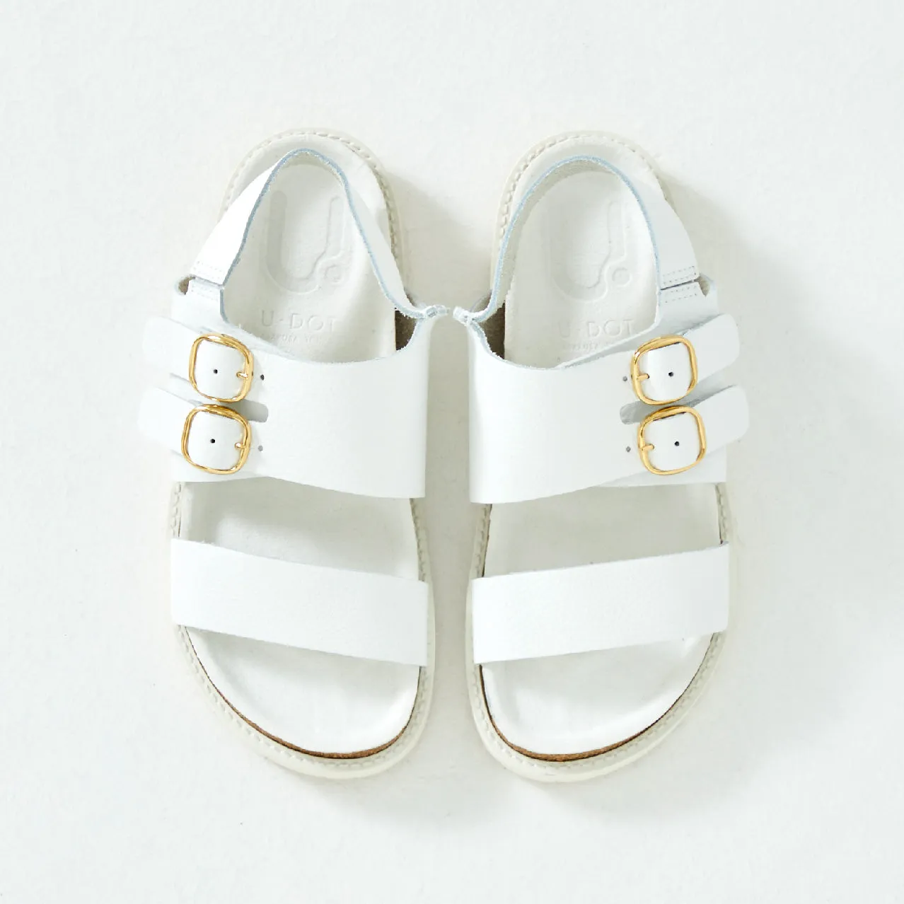 DOUBLE MONK SANDALS　ALL SHRINK WHITE