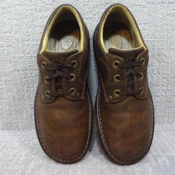 𝅺dr Martens Size M 9 L 10 Brown Leather Air Cushion Sole Oxford Shoes 12079