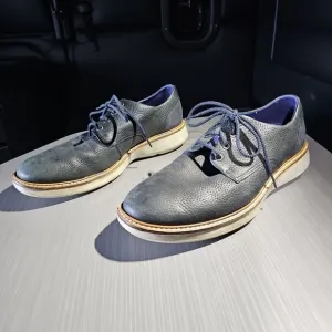 Ecco Mens St.1 Hybrid Plain Toe Pebbled Leather Shoe SZ 9/9.5 EU43 Night Sky EUC