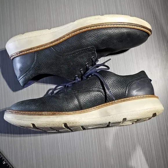 Ecco Mens St.1 Hybrid Plain Toe Pebbled Leather Shoe SZ 9/9.5 EU43 Night Sky EUC