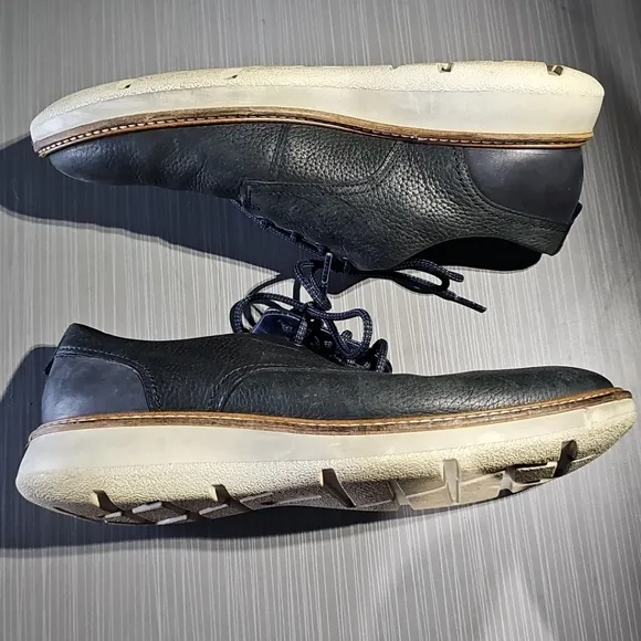 Ecco Mens St.1 Hybrid Plain Toe Pebbled Leather Shoe SZ 9/9.5 EU43 Night Sky EUC