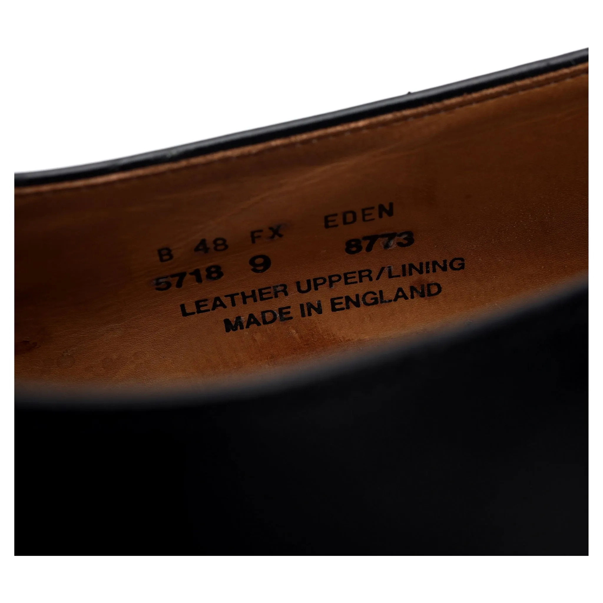 'Eden' Black Leather Single Monk Strap UK 9 FX