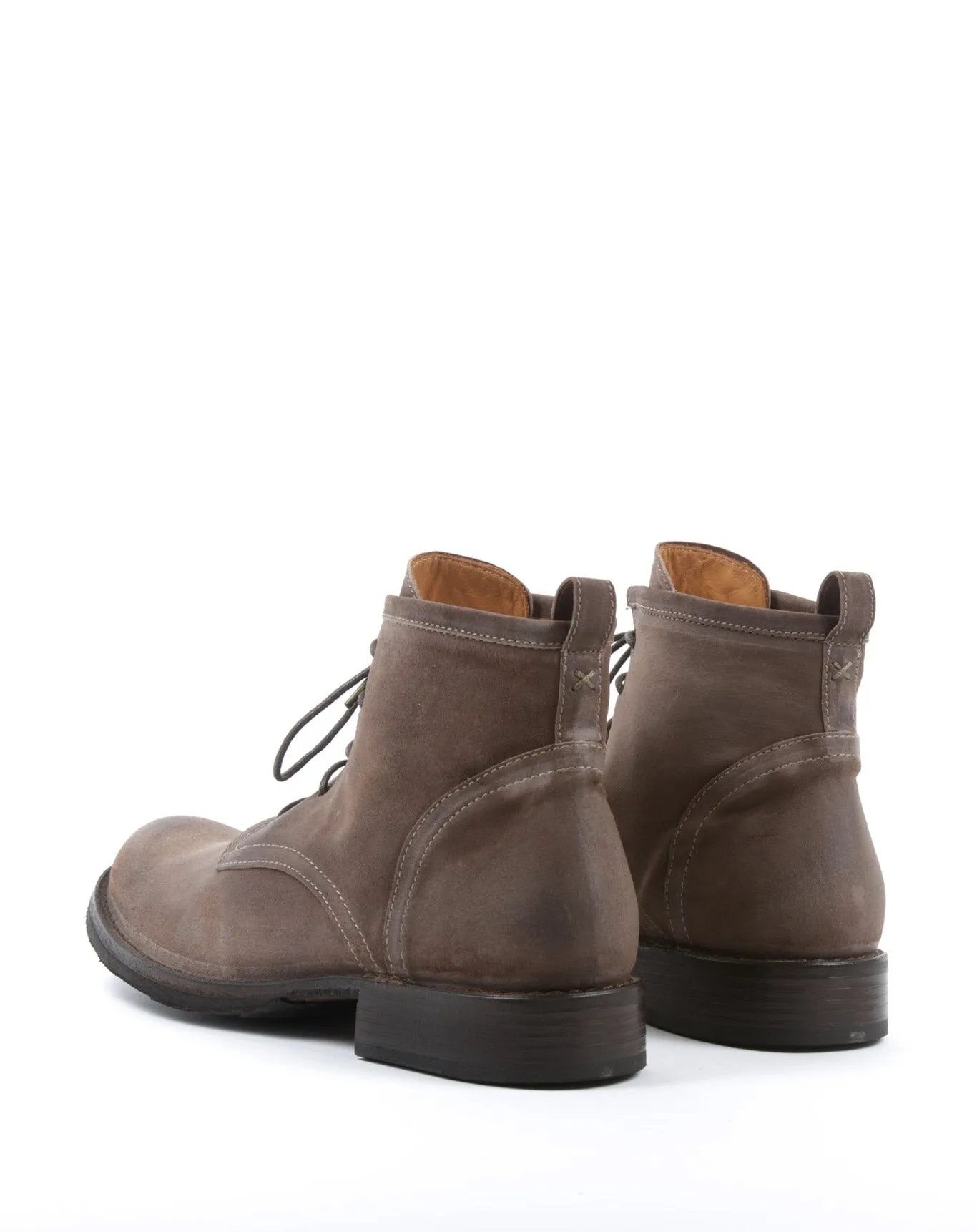 EZRA Brown Suede Lace-up Boots