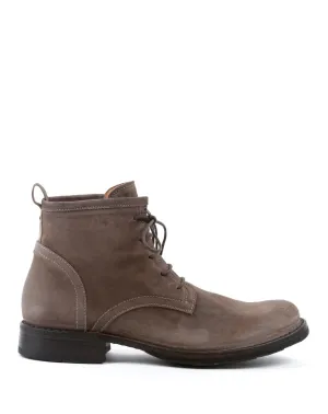 EZRA Brown Suede Lace-up Boots