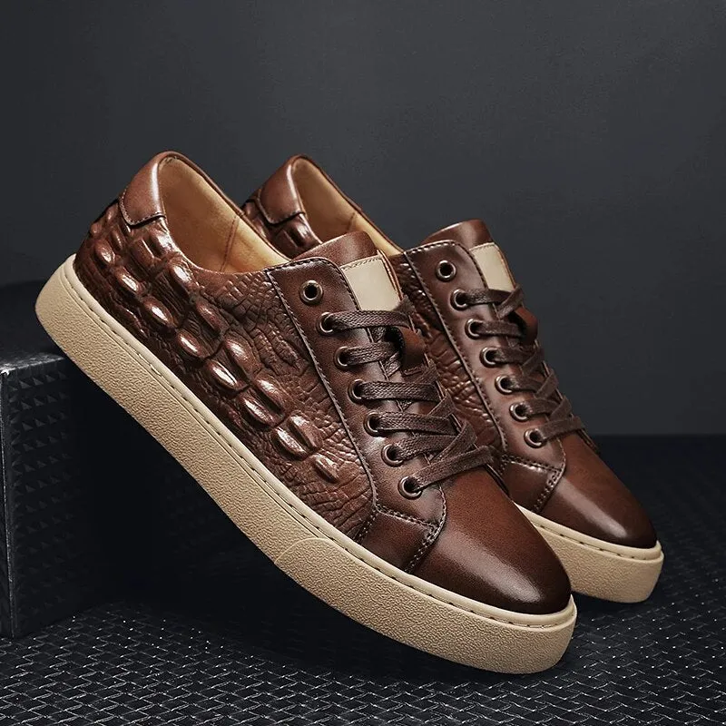 Fashion Retro Genuine Leather Dress Shoes Men Oxford Shoes