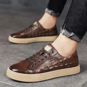 Fashion Retro Genuine Leather Dress Shoes Men Oxford Shoes