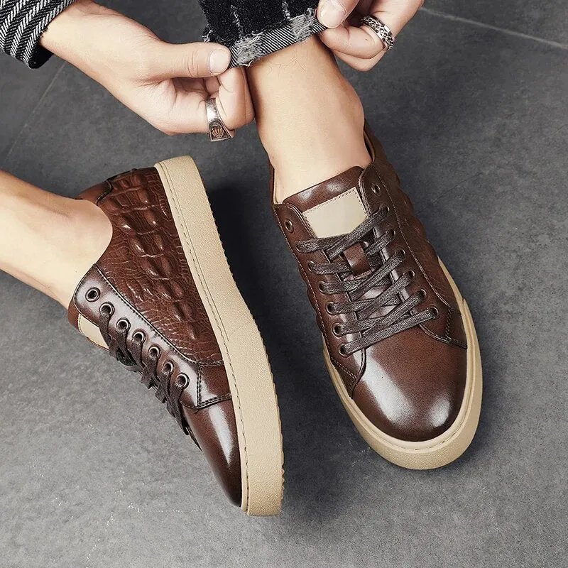 Fashion Retro Genuine Leather Dress Shoes Men Oxford Shoes