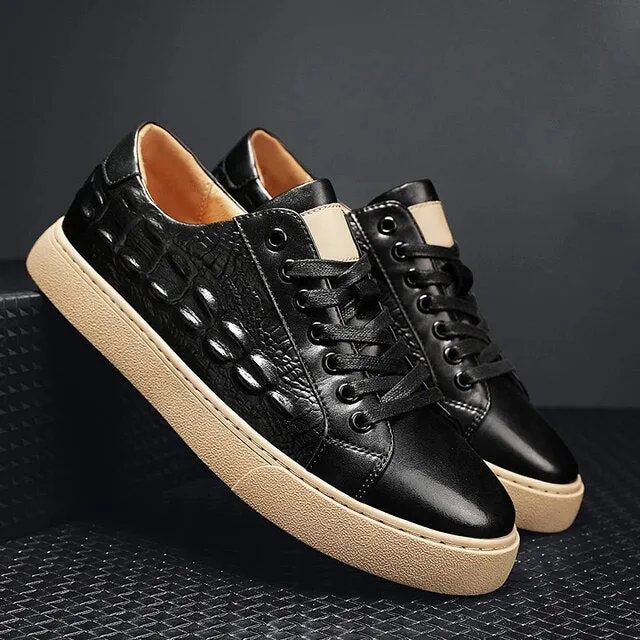 Fashion Retro Genuine Leather Dress Shoes Men Oxford Shoes