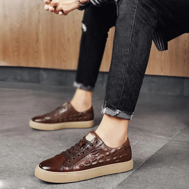 Fashion Retro Genuine Leather Dress Shoes Men Oxford Shoes