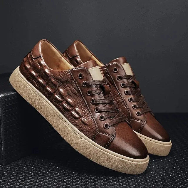 Fashion Retro Genuine Leather Dress Shoes Men Oxford Shoes
