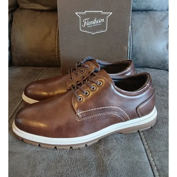 Florsheim Boy's Lookout Plain Toe Ox Jr Oxford Chestnut Style16688 Size 2.5 #781
