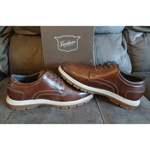 Florsheim Boy's Lookout Plain Toe Ox Jr Oxford Chestnut Style16688 Size 2.5 #781