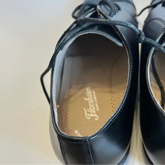 Florsheim Kids Youth 6 Black Reveal Oxford Dress Shoe Leather Cushioned Cap Toe