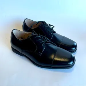 Florsheim Kids Youth 6 Black Reveal Oxford Dress Shoe Leather Cushioned Cap Toe