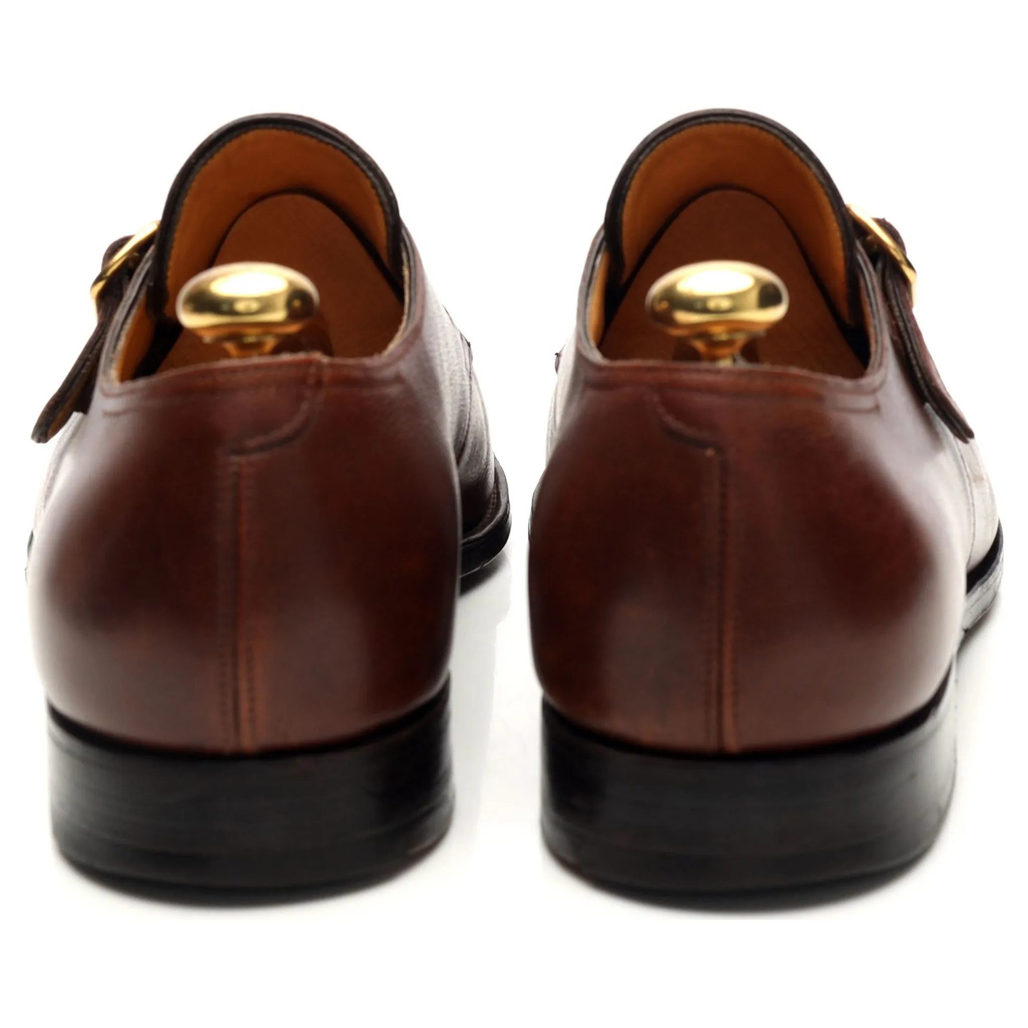 'Fould' Brown Leather Monk Strap UK 10.5 E