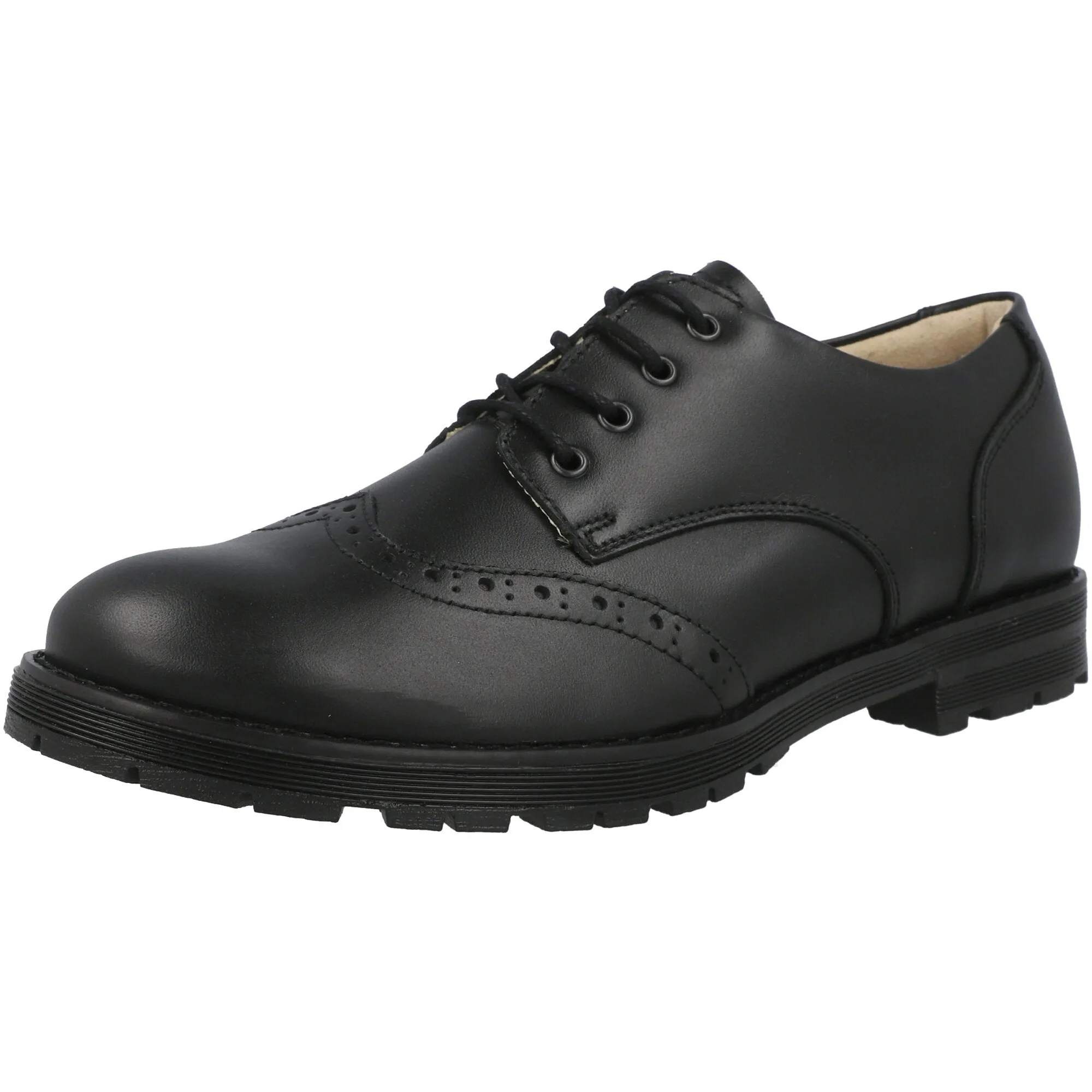 Froddo Charlie Black Leather Brogue Shoes