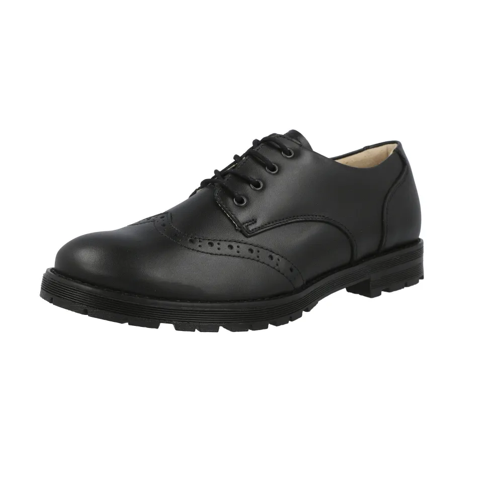 Froddo Charlie Black Leather Brogue Shoes