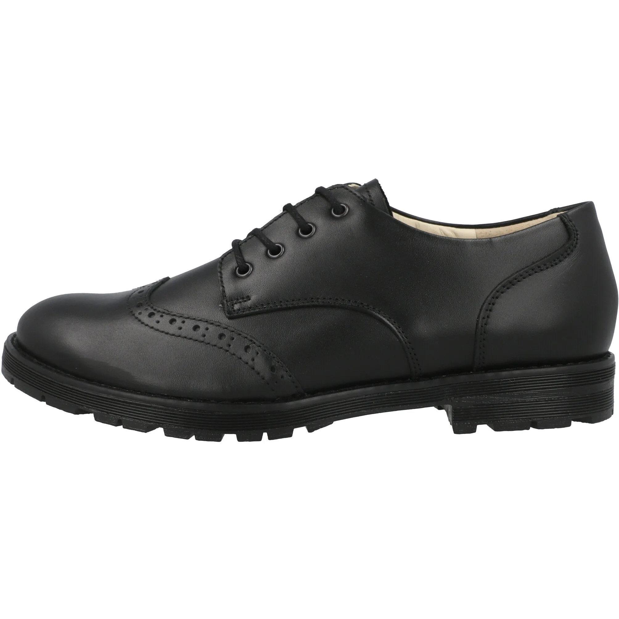 Froddo Charlie Black Leather Brogue Shoes