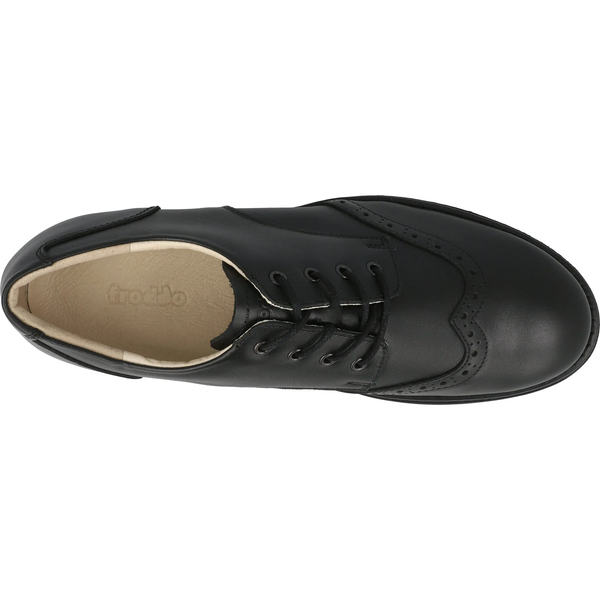 Froddo Charlie Black Leather Brogue Shoes