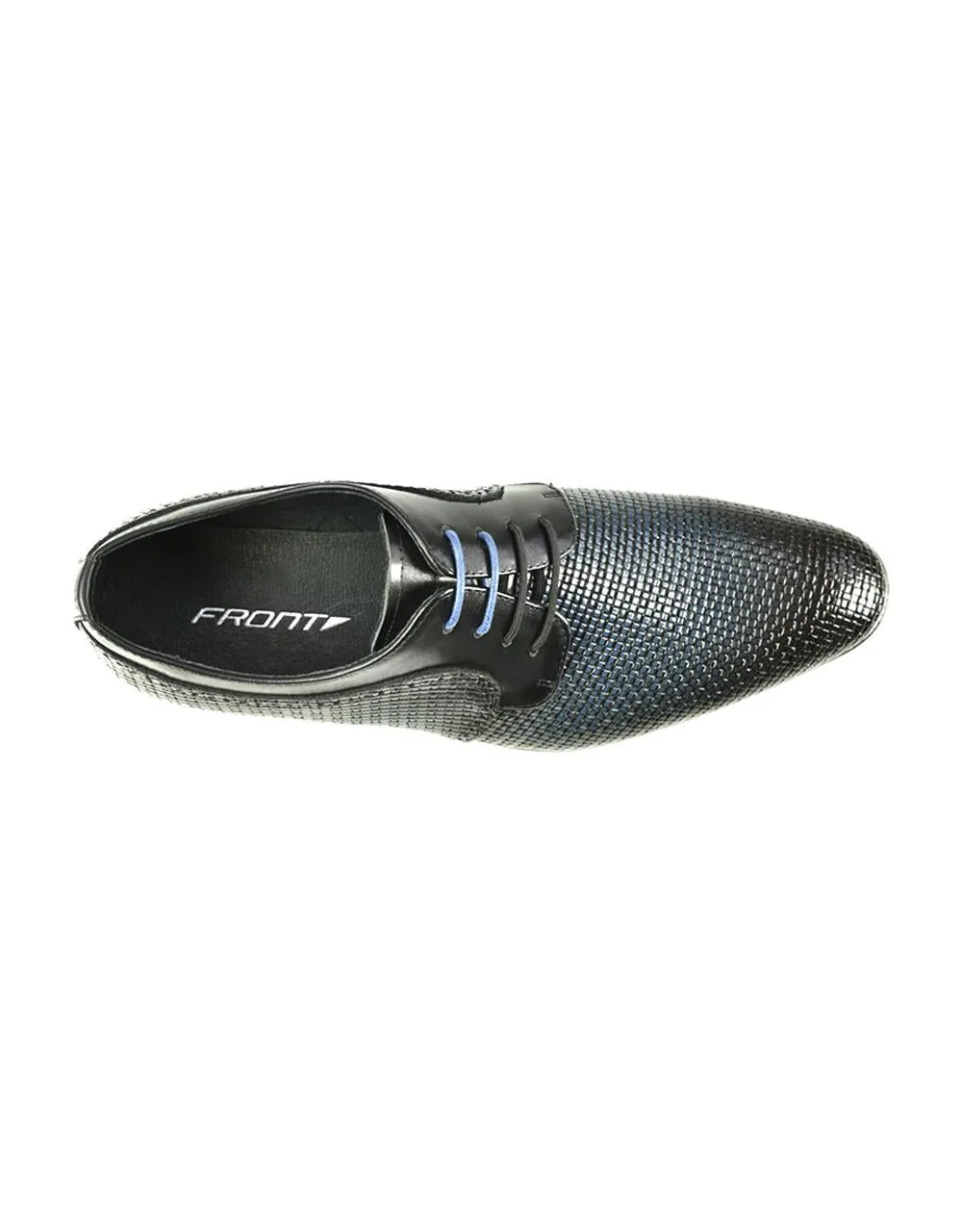FRONT Mens Soft Round Connor Derby  Lace Up Shoes Navy UK 7 to UK 12