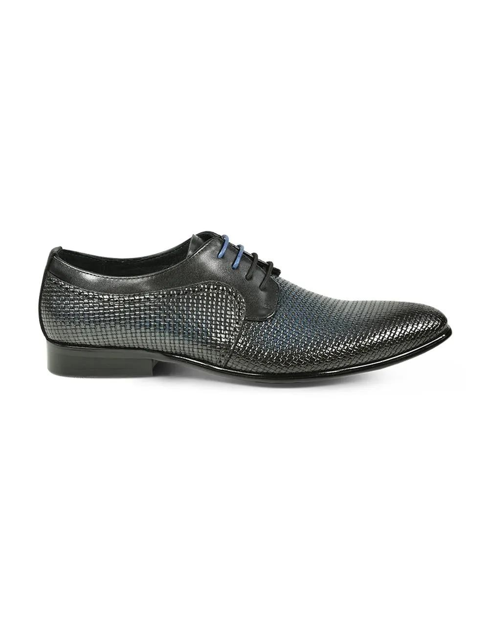 FRONT Mens Soft Round Connor Derby  Lace Up Shoes Navy UK 7 to UK 12