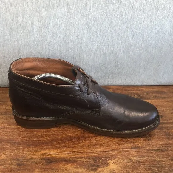 Frye Ankle Lace Up Chukka Boots Brown Leather Men's Size 10.5 D