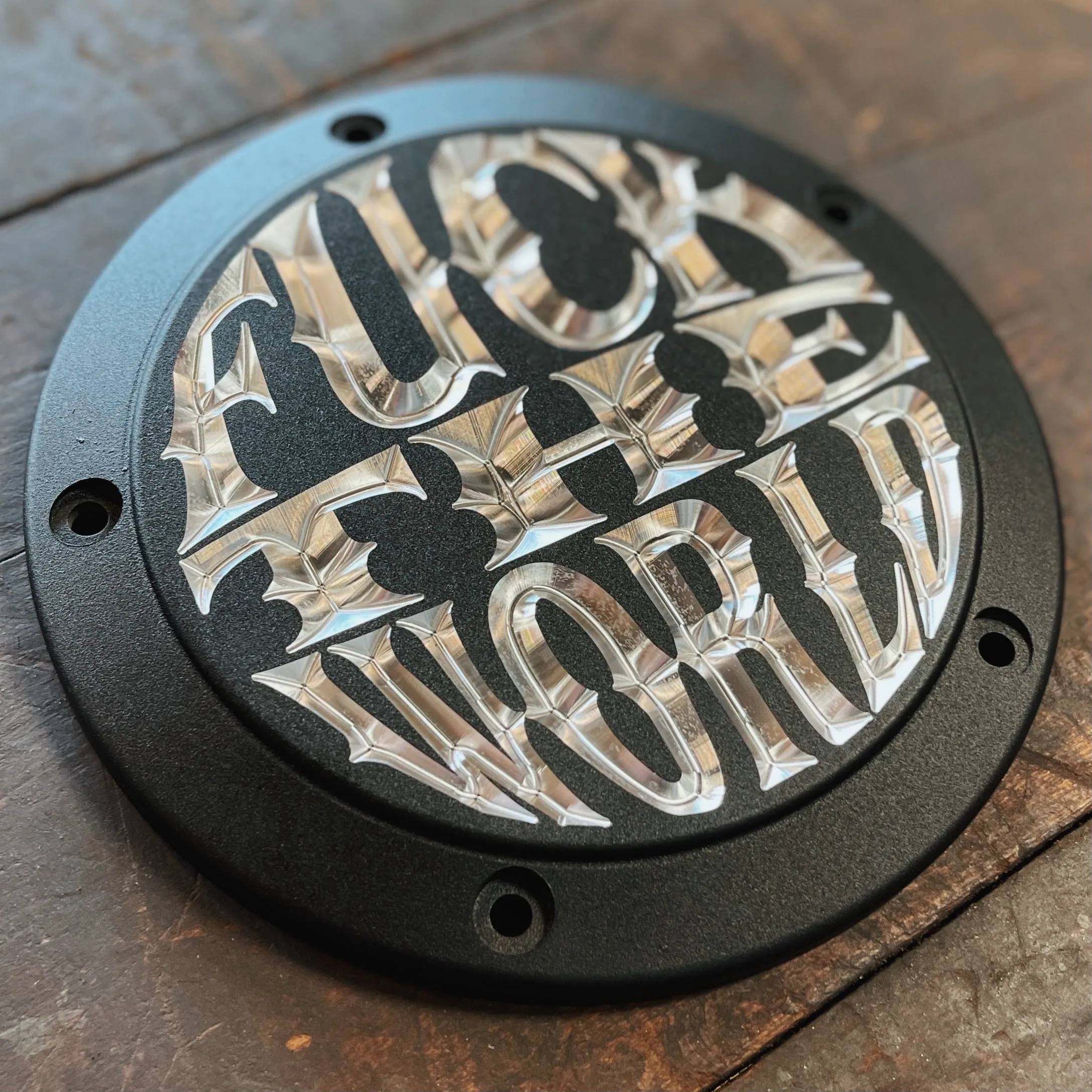 FTW M8 Softail Derby Cover - Matte Black   Aluminum