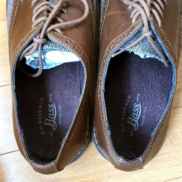 G.H.Bass &amp; Co Howie Oxford Tweed and Leather Shoes Size 12