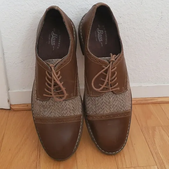 G.H.Bass &amp; Co Howie Oxford Tweed and Leather Shoes Size 12