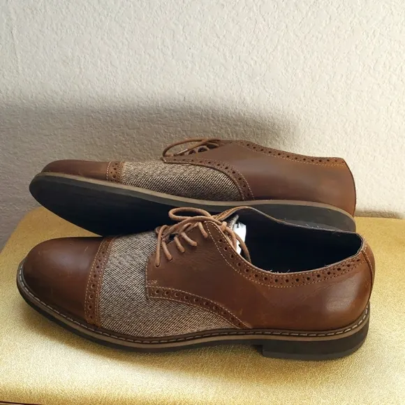 G.H.Bass &amp; Co Howie Oxford Tweed and Leather Shoes Size 12