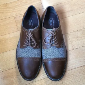 G.H.Bass &amp; Co Howie Oxford Tweed and Leather Shoes Size 12