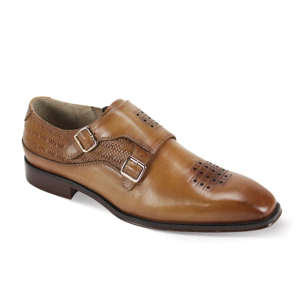 Giovanni Pacey Leather Double Monk Shoes