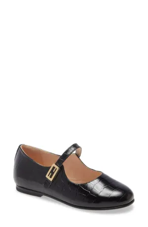 GIRL BALLERINA SHOE WITH LOGO CLASP