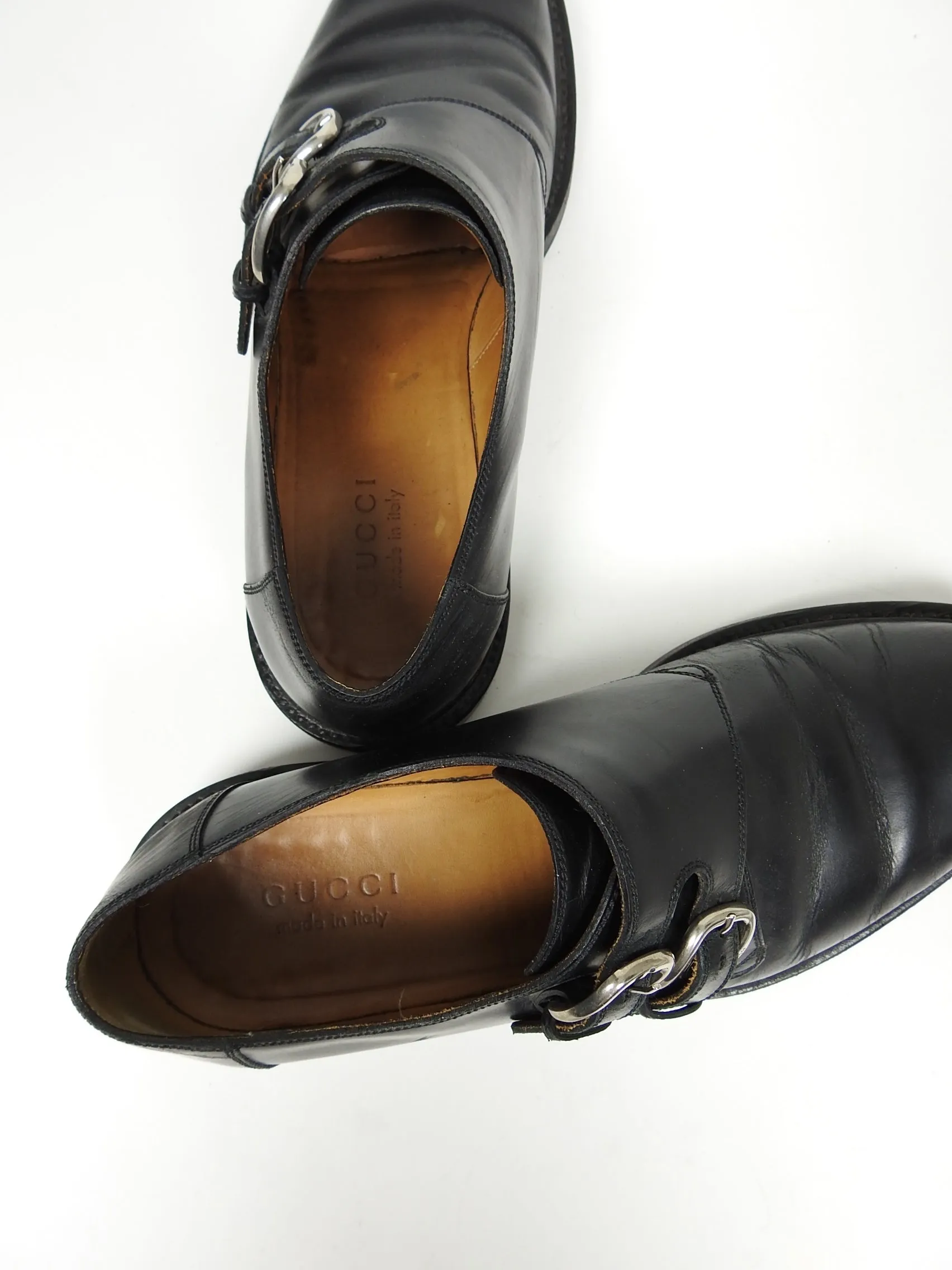 Gucci Black Monk Strap Shoe Size 10