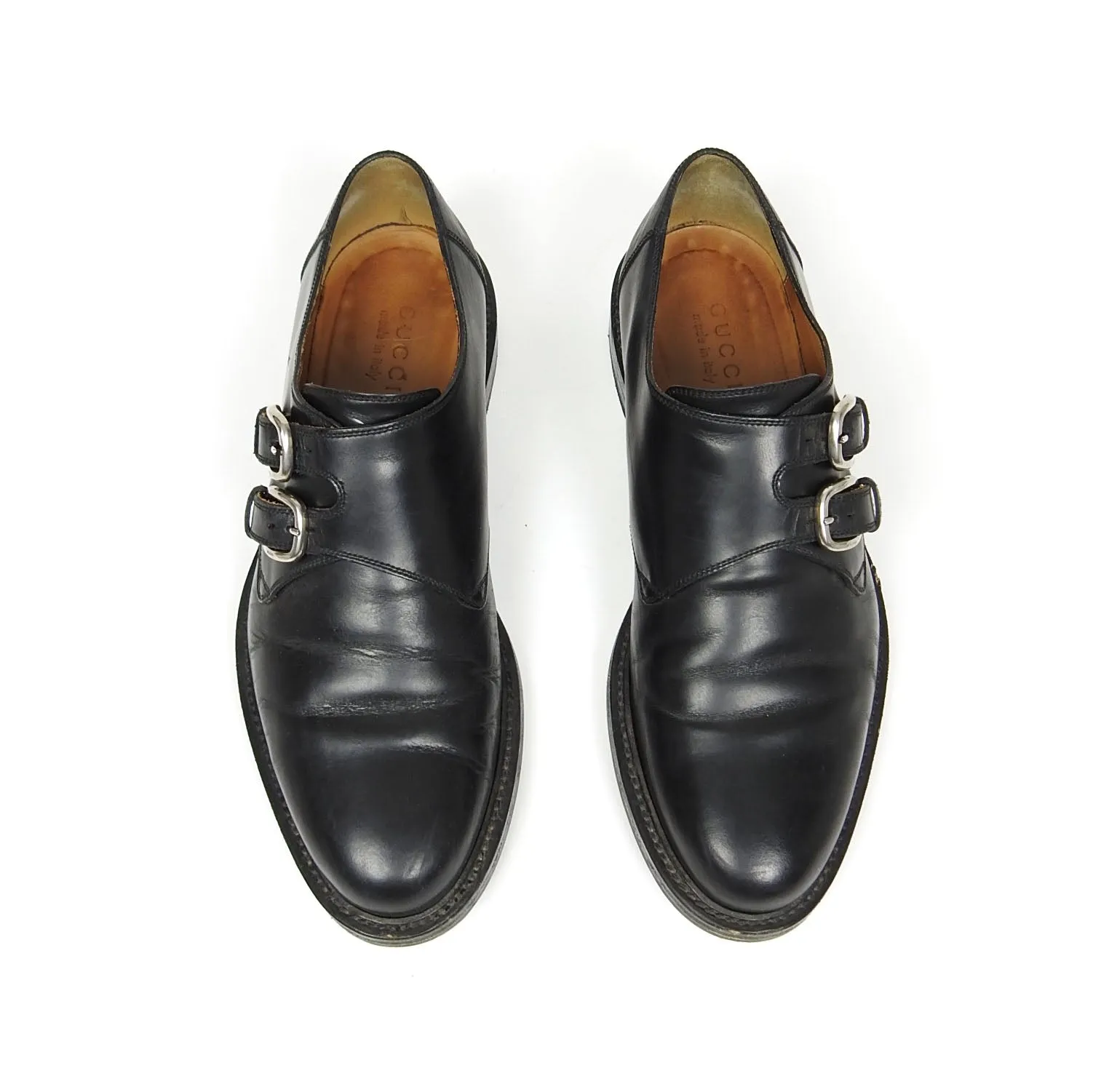 Gucci Black Monk Strap Shoe Size 10