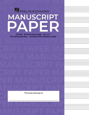 Hal Leonard Manuscript Paper