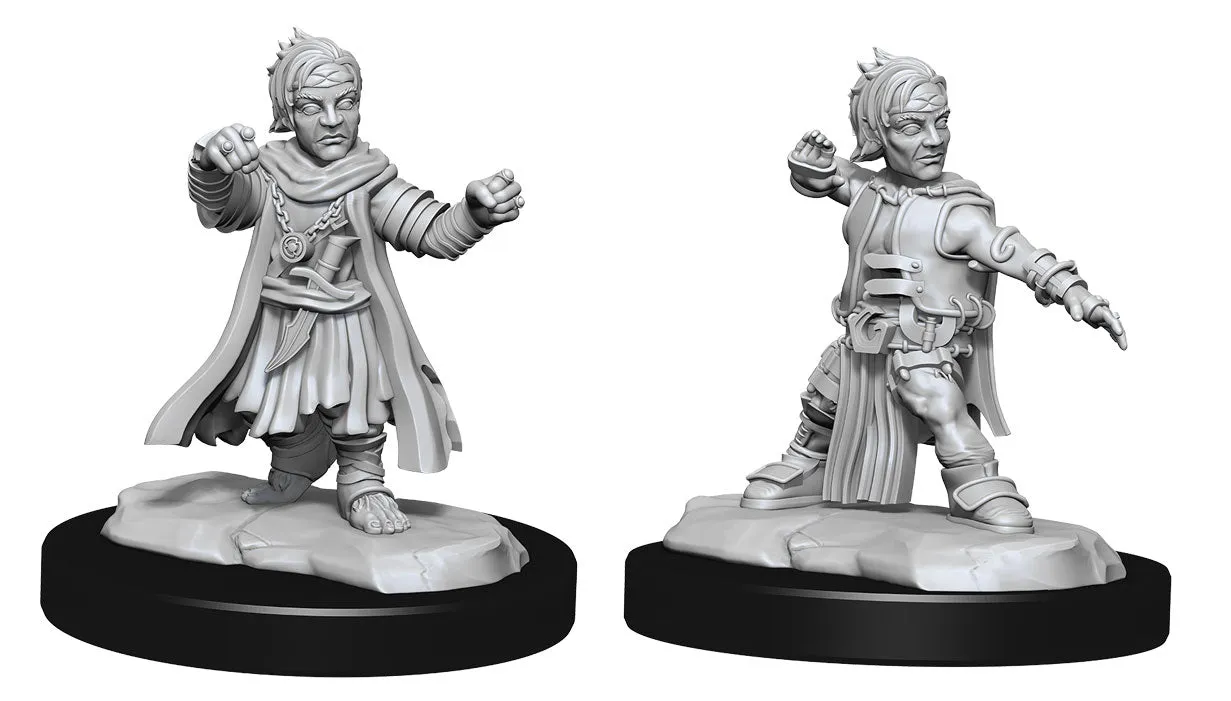 Halfing Monk Male: Pathfinder Battles Deep Cuts Unpainted Miniatures