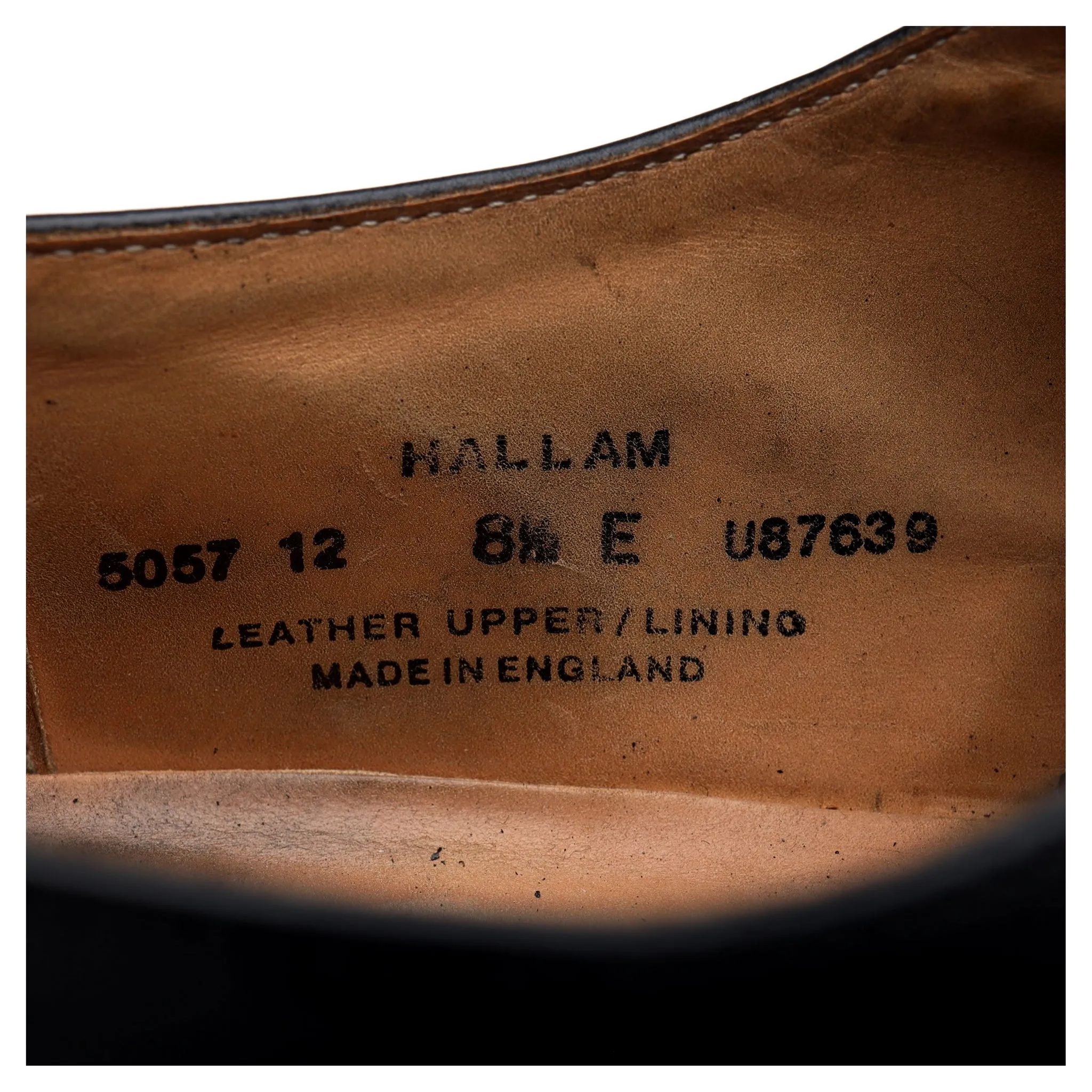 'Hallam' Black Leather Oxford UK 8.5 E