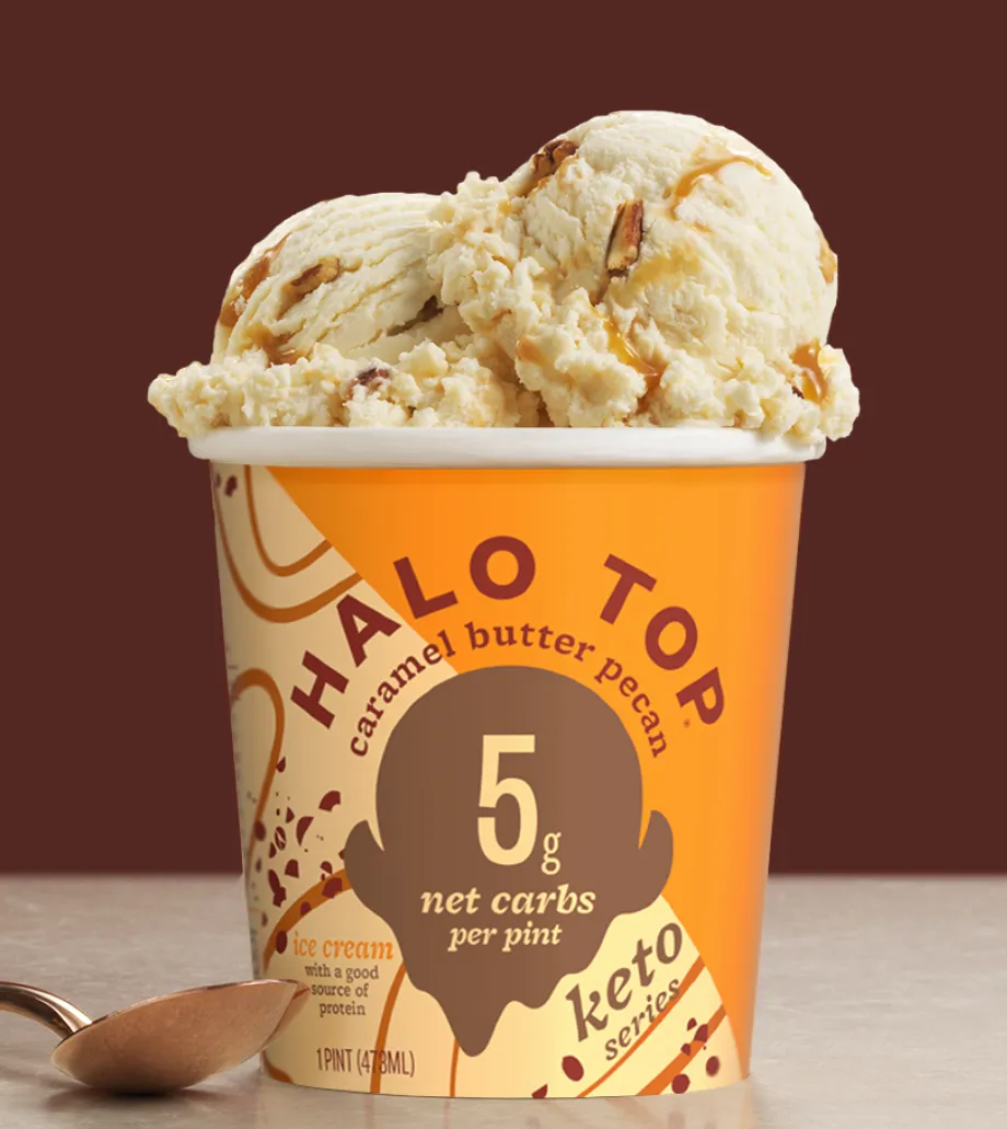 Halo Top Keto - Caramel Butter Pecan (Pint)