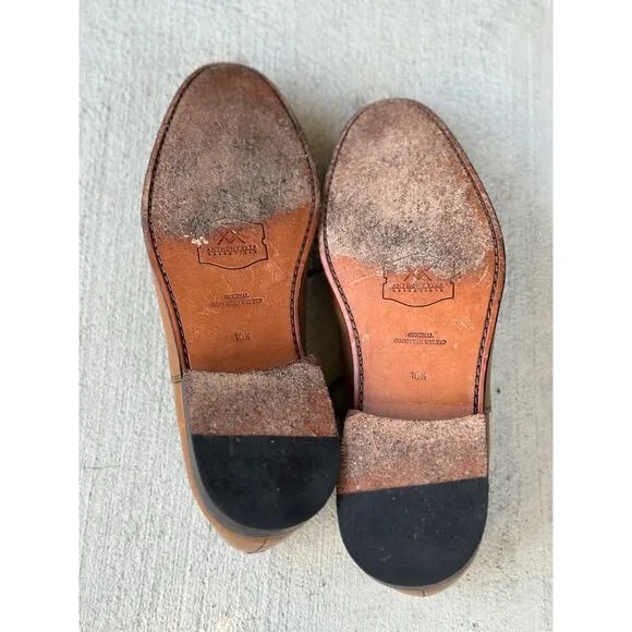 Handmade Anthony Veer Men's 10.5 Clinton Cap-Toe Oxford 100% Leather Dress Shoes